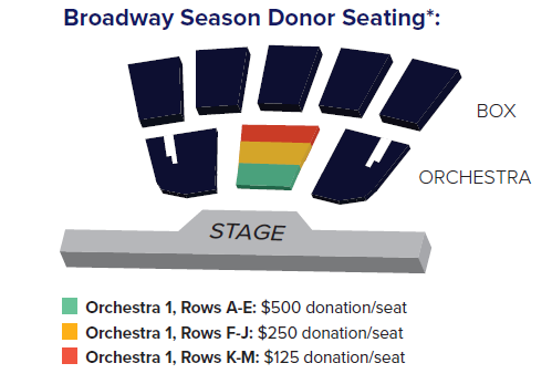 2023 Broadway season donor seating chart