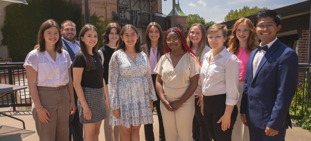 Summer interns posing for a photo at Starlight