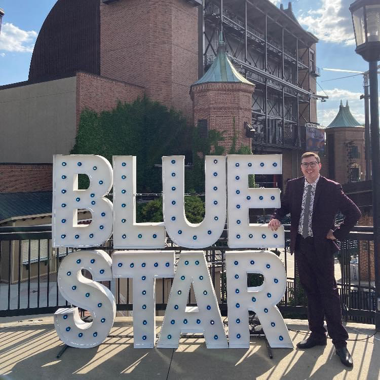 Andy with a Blue Star photo op at Starlight