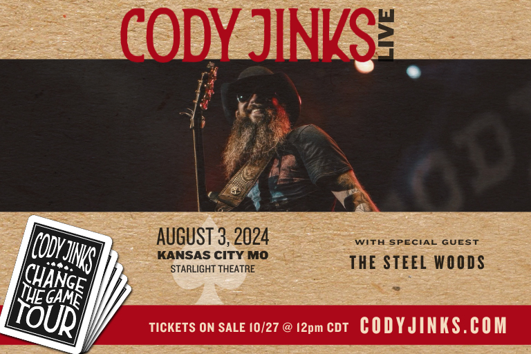 Cody Jinks to Perform at Starlight Theatre August 3, 2024