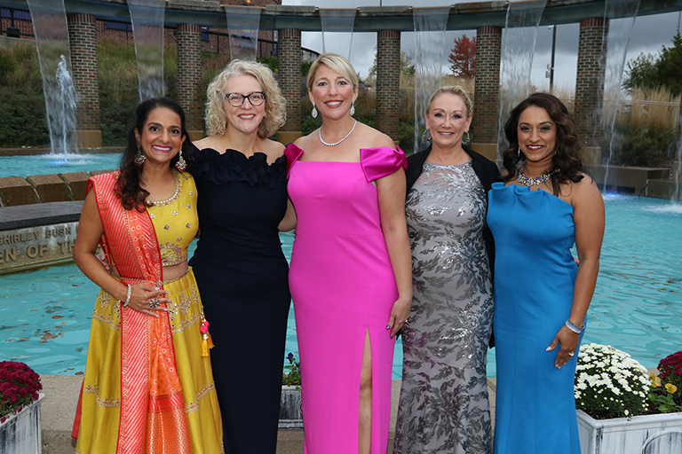 Women dressed up for the Gala