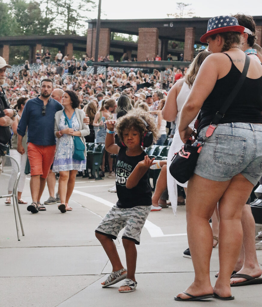 Young boy dancing