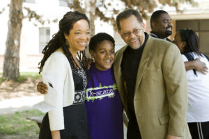 Greg & Rebecca Reid with Vincent Legacy Scholarship Recipient