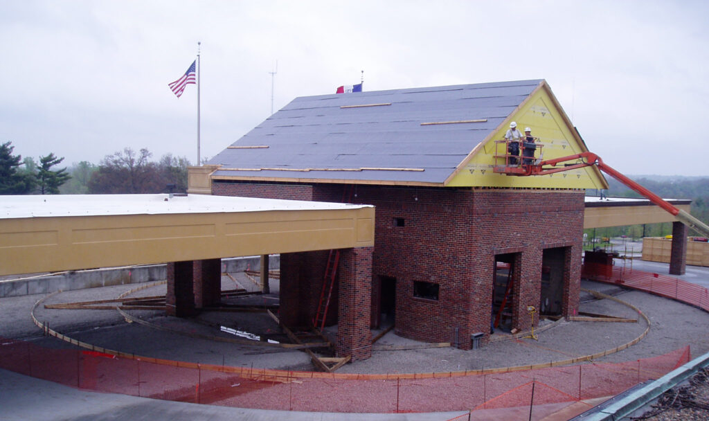 Construction of new entrance on north side in1990s