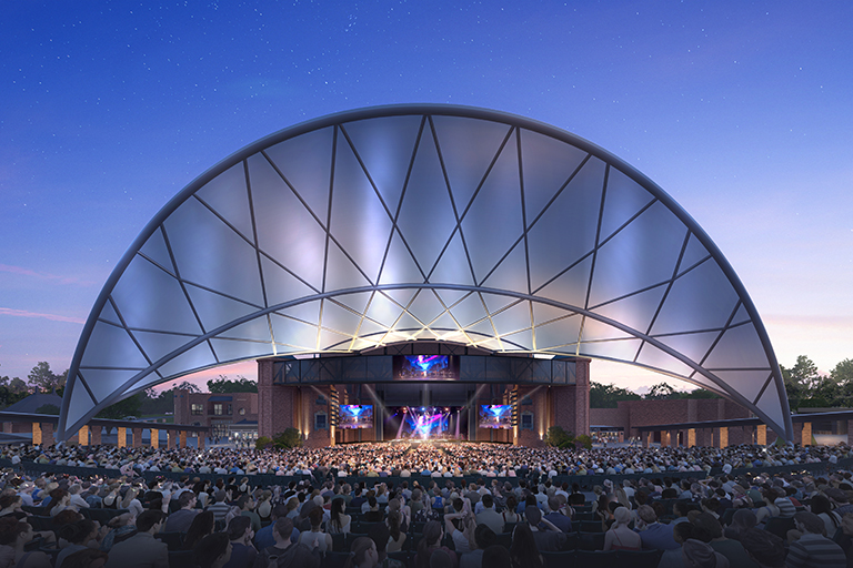 Rendering of canopy over audience
