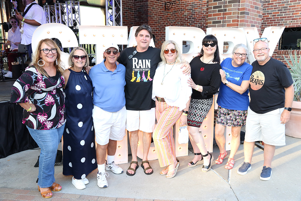 Group posing at the photo op during Starry Night event