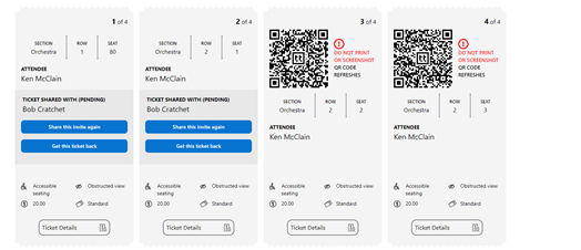 True Tickets ticket list